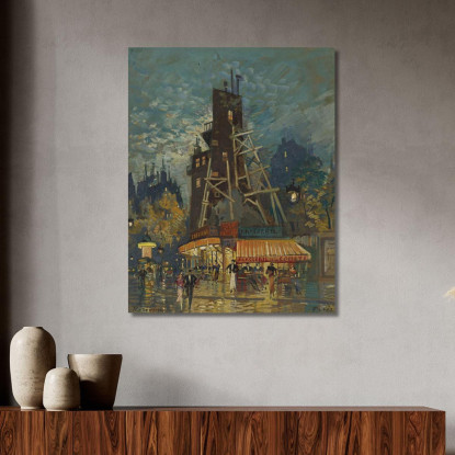 Boulevard Parigino Konstantin Alexeevich Korovin kak21 quadro stampato su tela