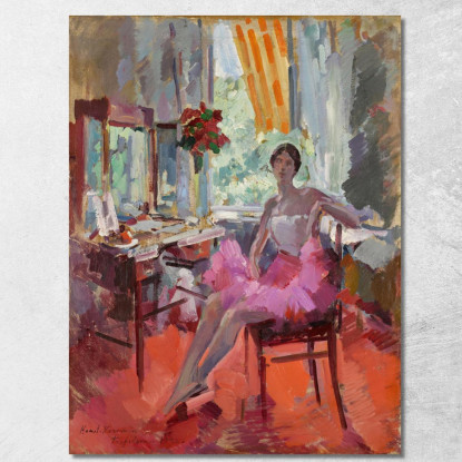 Ritratto Della Ballerina Vera Trefilova Konstantin Alexeevich Korovin kak22 quadro stampato su tela