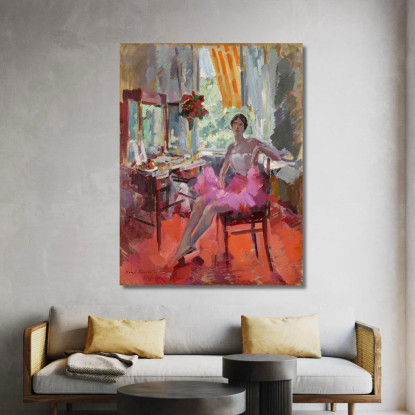 Ritratto Della Ballerina Vera Trefilova Konstantin Alexeevich Korovin kak22 quadro stampato su tela