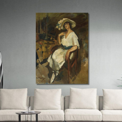 Ritratto Di Madame Maria Rubin Konstantin Alexeevich Korovin kak23 quadro stampato su tela