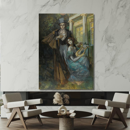 Pushkin E La Musa Konstantin Alexeevich Korovin kak24 quadro stampato su tela