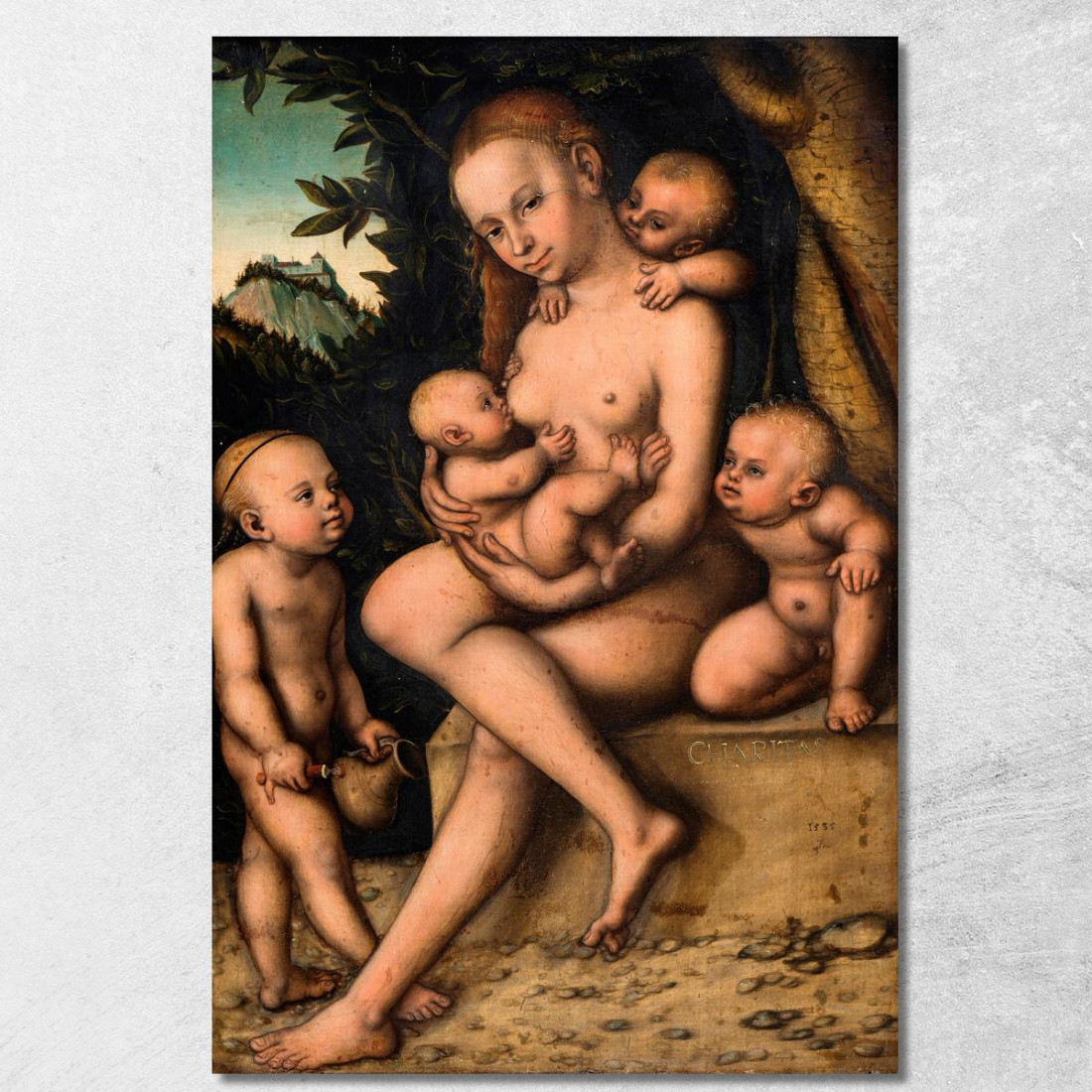 Carità Lucas Cranach the Elder lce10 quadro stampato su tela Carità Lucas Cranach the Elder lce10 quadro stampato su tela