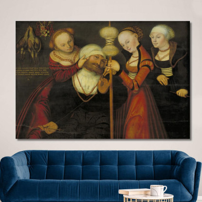 Ercole Con Onfale Lucas Cranach the Elder lce19 quadro stampato su tela