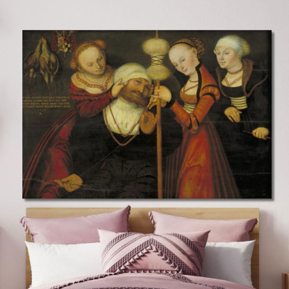 Ercole Con Onfale Lucas Cranach the Elder lce19 quadro stampato su tela