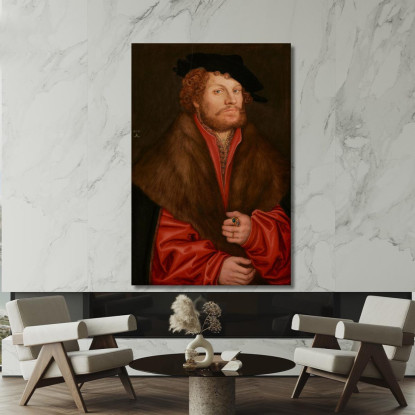Ritratto Di Moritz Buchner Lucas Cranach the Elder lce52 quadro stampato su tela
