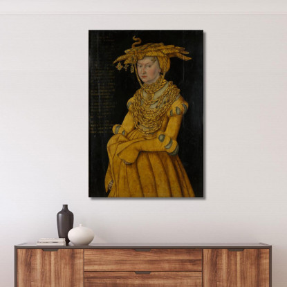 Ritratto Della Duchessa Caterina Lucas Cranach the Elder lce54 quadro stampato su tela