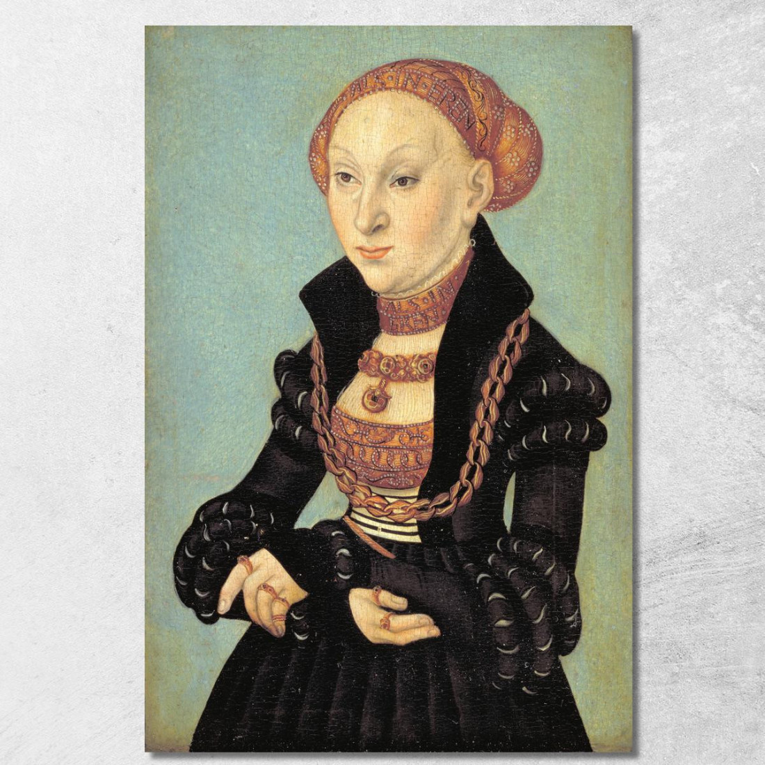 Ritratto Dell'Elettrice Sibilla Di Sassonia 1510-1569 Lucas Cranach the Elder lce56 quadro stampato su tela Ritratto Dell'Elettrice Sibilla Di Sassonia 1510-1569 Lucas Cranach the Elder lce56 quadro stampato su tela