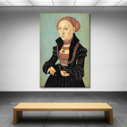 Ritratto Dell'Elettrice Sibilla Di Sassonia 1510-1569 Lucas Cranach the Elder lce56 quadro stampato su tela