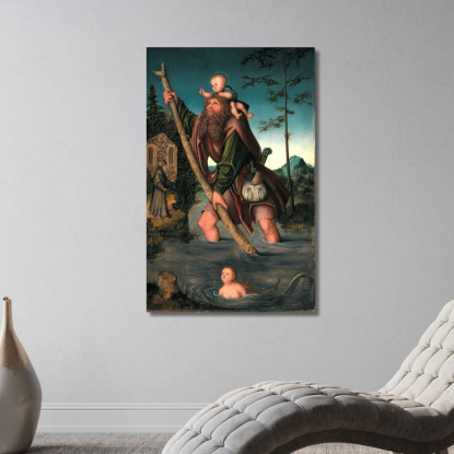 San Cristoforo Lucas Cranach the Elder lce58 quadro stampato su tela