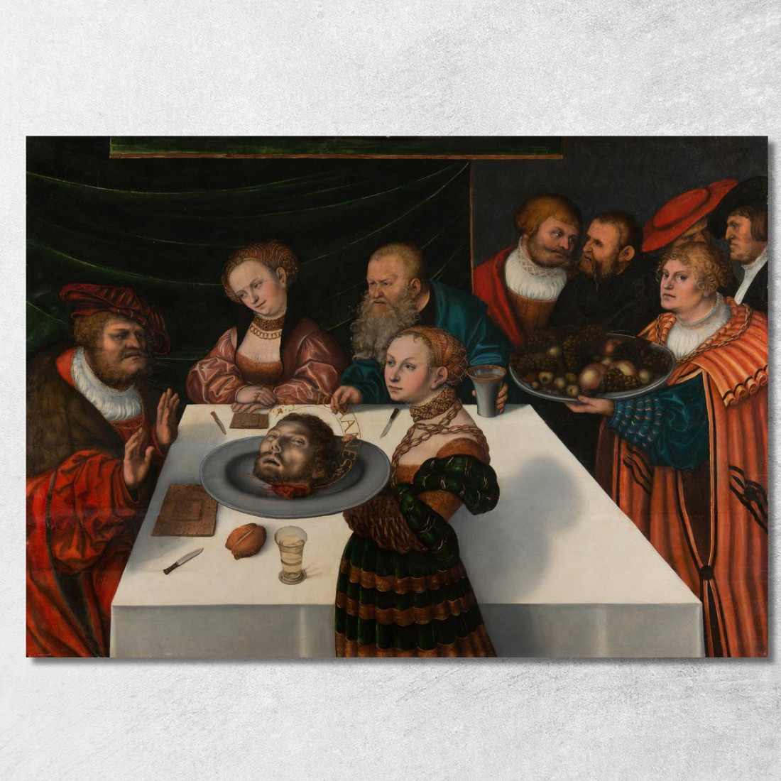 Il Banchetto Di Erode Lucas Cranach the Elder lce67 quadro stampato su tela Il Banchetto Di Erode Lucas Cranach the Elder lce67 quadro stampato su tela