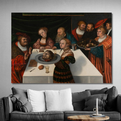 Il Banchetto Di Erode Lucas Cranach the Elder lce67 quadro stampato su tela