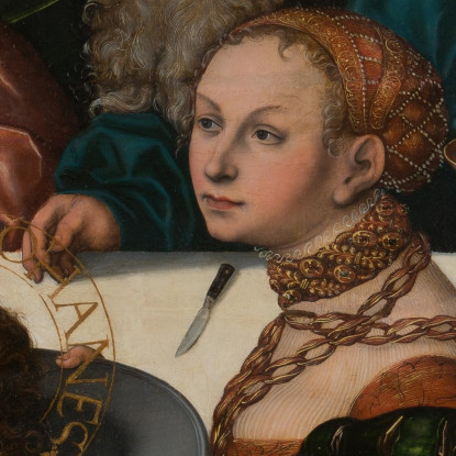 Il Banchetto Di Erode Lucas Cranach the Elder lce67 quadro stampato su tela