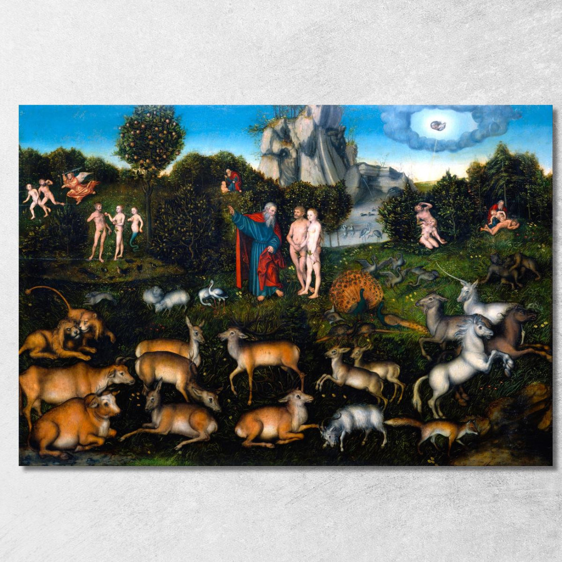 Il Giardino Dell'Eden Lucas Cranach the Elder lce68 quadro stampato su tela Il Giardino Dell'Eden Lucas Cranach the Elder lce68 quadro stampato su tela