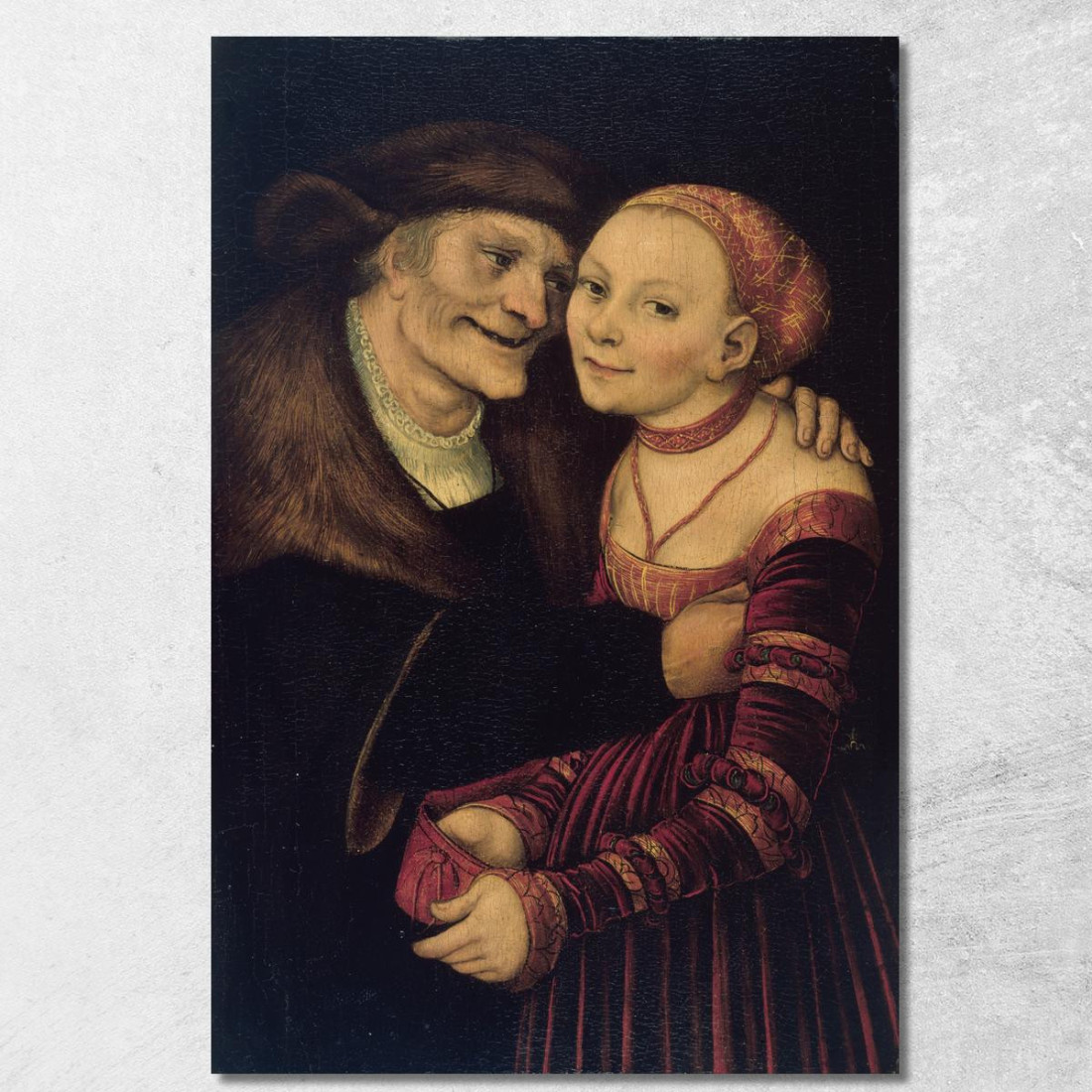 La Coppia Male Assortita 2 Lucas Cranach the Elder lce71 quadro stampato su tela La Coppia Male Assortita 2 Lucas Cranach the Elder lce71 quadro stampato su tela