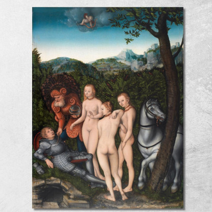 Il Giudizio Di Paride Lucas Cranach the Elder lce75 quadro stampato su tela