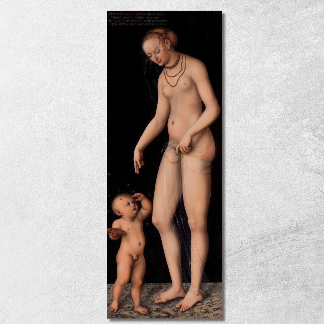 Venere Con Cupido Come Ladro Di Miele Lucas Cranach the Elder lce90 quadro stampato su tela Venere Con Cupido Come Ladro Di Miele Lucas Cranach the Elder lce90 quadro stampato su tela
