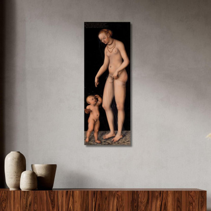 Venere Con Cupido Come Ladro Di Miele Lucas Cranach the Elder lce90 quadro stampato su tela