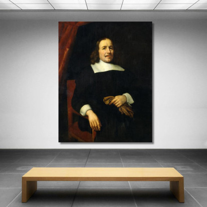 Gentiluomo Olandese Nicolaes Maes nma7 quadro stampato su tela
