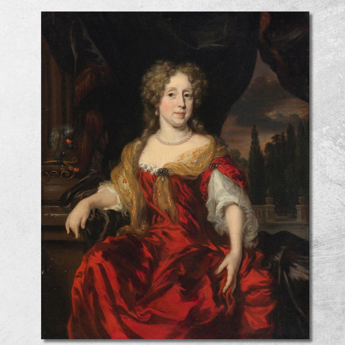 Ritratto Di Una Dama Con Indosso Un Abito Rosso Nicolaes Maes nma21 quadro stampato su tela Ritratto Di Una Dama Con Indosso Un Abito Rosso Nicolaes Maes nma21 quadro stampato su tela