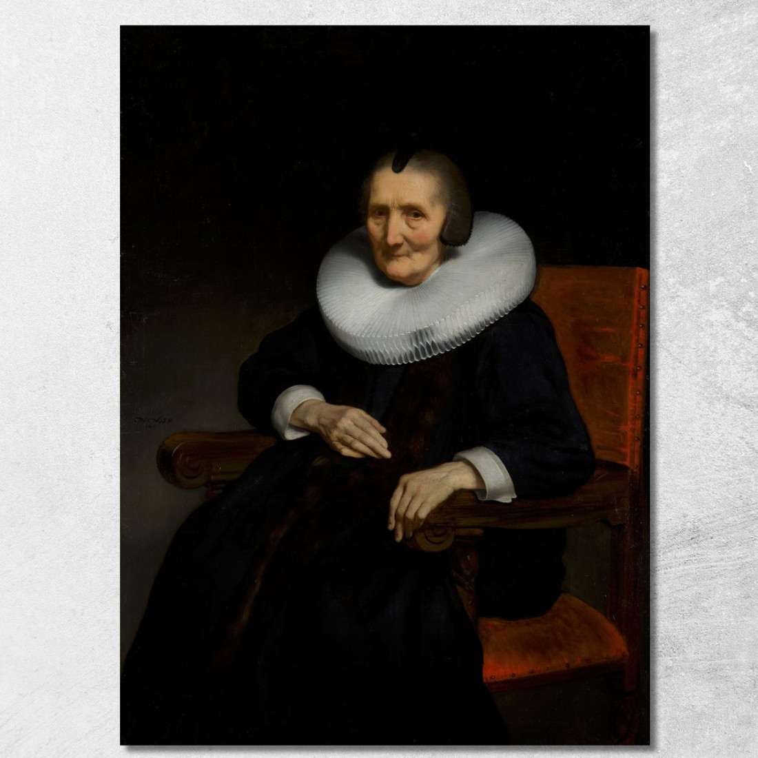 Ritratto Di Margaretha De Geer (1583-1672) Nicolaes Maes nma29 quadro stampato su tela Ritratto Di Margaretha De Geer (1583-1672) Nicolaes Maes nma29 quadro stampato su tela