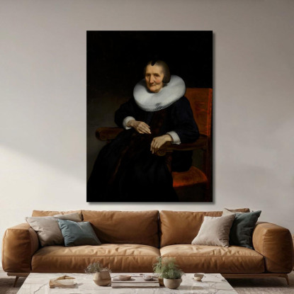 Ritratto Di Margaretha De Geer (1583-1672) Nicolaes Maes nma29 quadro stampato su tela