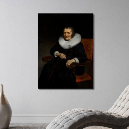Ritratto Di Margaretha De Geer (1583-1672) Nicolaes Maes nma29 quadro stampato su tela