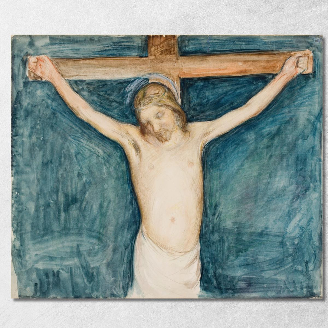 Crocifissione Pekka Halonen phl3 quadro stampato su tela Crocifissione Pekka Halonen phl3 quadro stampato su tela