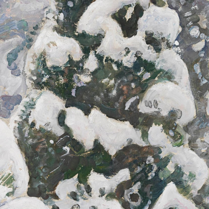 Ginepro Nella Neve Pekka Halonen phl10 quadro stampato su tela