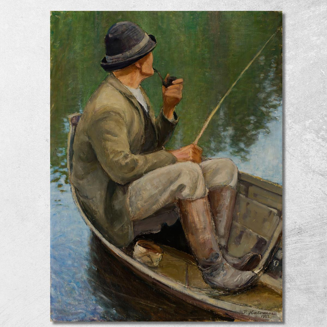 Uomo Che Pesca Pekka Halonen phl14 quadro stampato su tela Uomo Che Pesca Pekka Halonen phl14 quadro stampato su tela