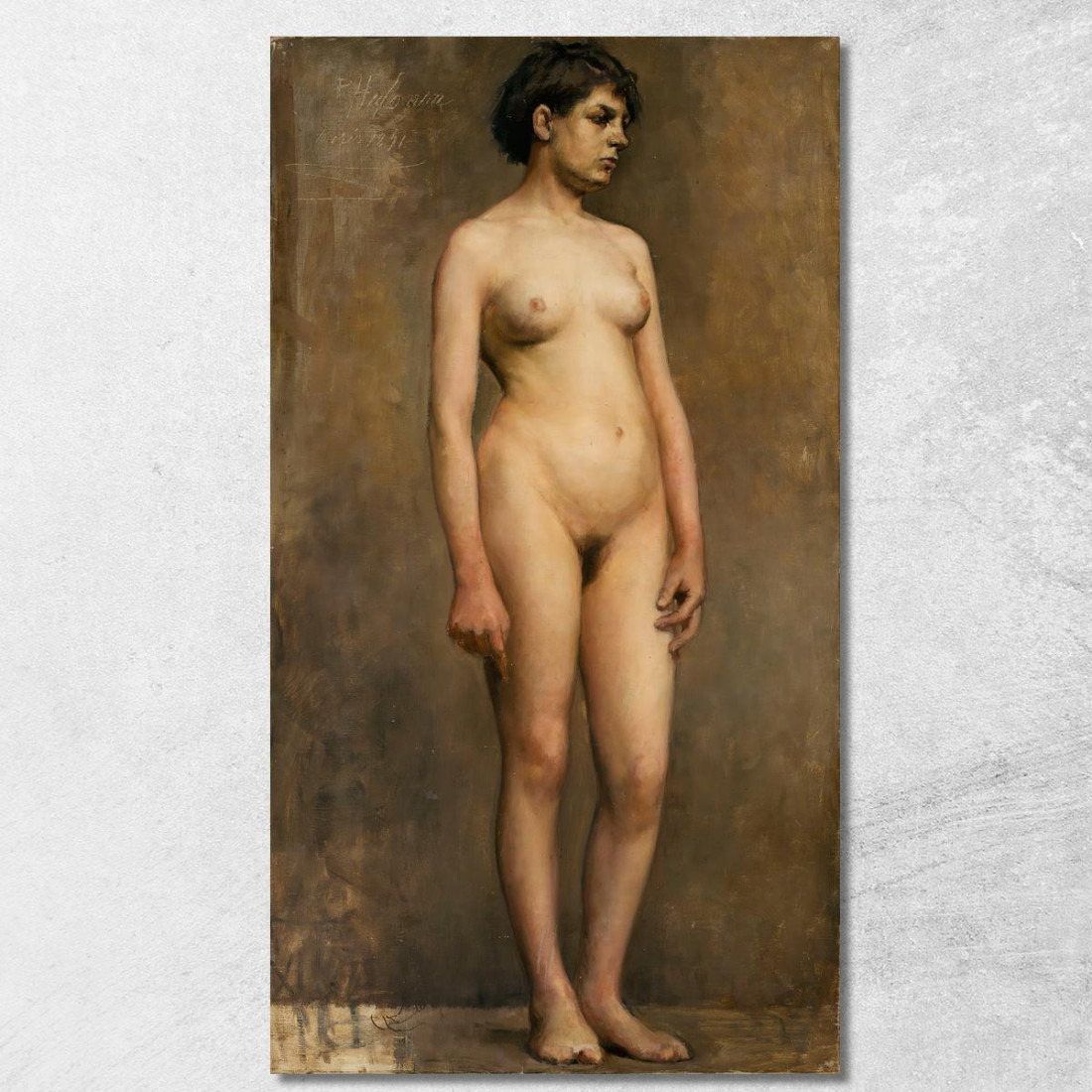 Modella Femminile Nuda Pekka Halonen phl15 quadro stampato su tela Modella Femminile Nuda Pekka Halonen phl15 quadro stampato su tela