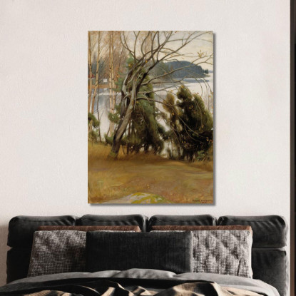 Salice In Autunno Pekka Halonen phl19 quadro stampato su tela