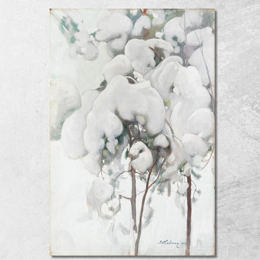 Piantine Di Pino Coperte Di Neve Pekka Halonen phl20 quadro stampato su tela Piantine Di Pino Coperte Di Neve Pekka Halonen phl20 quadro stampato su tela