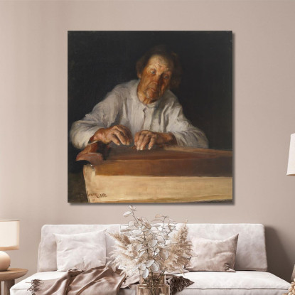 Il Suonatore Di Kantele Pekka Halonen phl26 quadro stampato su tela
