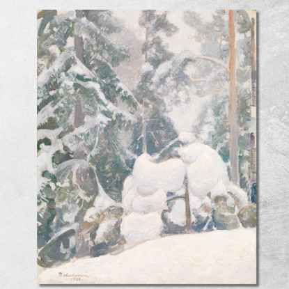 Paesaggio Invernale 2 Pekka Halonen phl34 quadro stampato su tela
