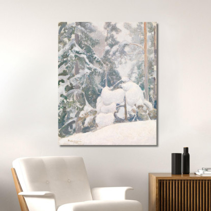 Paesaggio Invernale 2 Pekka Halonen phl34 quadro stampato su tela