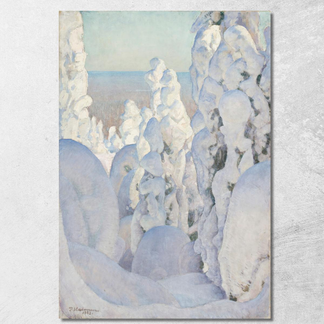 Paesaggio Invernale Kinahmi Pekka Halonen phl35 quadro stampato su tela Paesaggio Invernale Kinahmi Pekka Halonen phl35 quadro stampato su tela