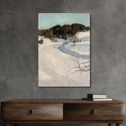 Paesaggio Invernale Myllykyla Pekka Halonen phl36 quadro stampato su tela