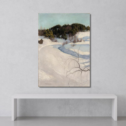 Paesaggio Invernale Myllykyla Pekka Halonen phl36 quadro stampato su tela
