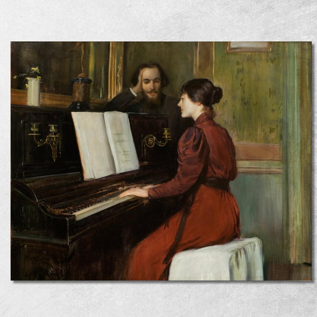 Una Storia D'Amore Santiago Rusiñol srs1 quadro stampato su tela Una Storia D'Amore Santiago Rusiñol srs1 quadro stampato su tela