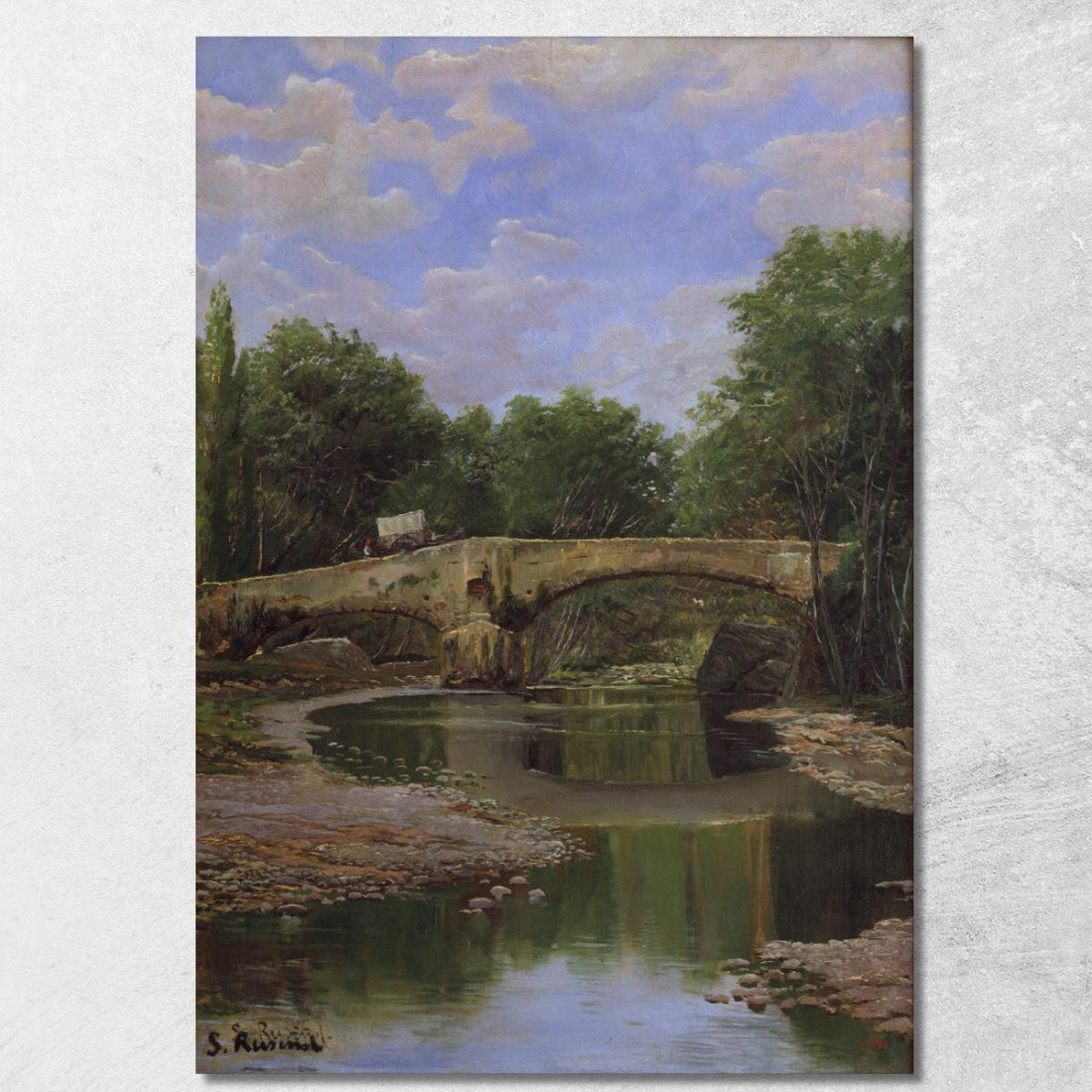 Ponte Su Un Fiume Santiago Rusiñol srs5 quadro stampato su tela Ponte Su Un Fiume Santiago Rusiñol srs5 quadro stampato su tela