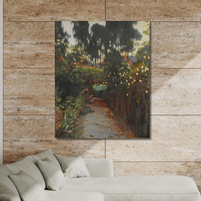 Cammino Di Rose Santiago Rusiñol srs7 quadro stampato su tela