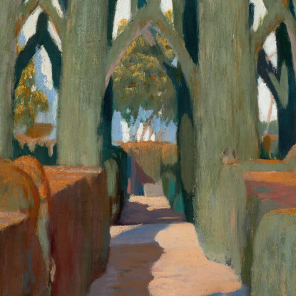 Il Giardino Della Ballerina Granada Santiago Rusiñol srs9 quadro stampato su tela