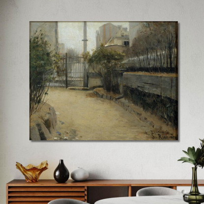 Giardino Di Montmartre Santiago Rusiñol srs14 quadro stampato su tela