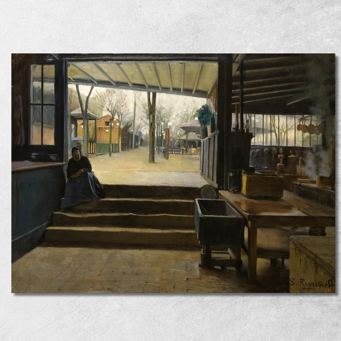 Laboratorio Della Galette Santiago Rusiñol srs22 quadro stampato su tela Laboratorio Della Galette Santiago Rusiñol srs22 quadro stampato su tela