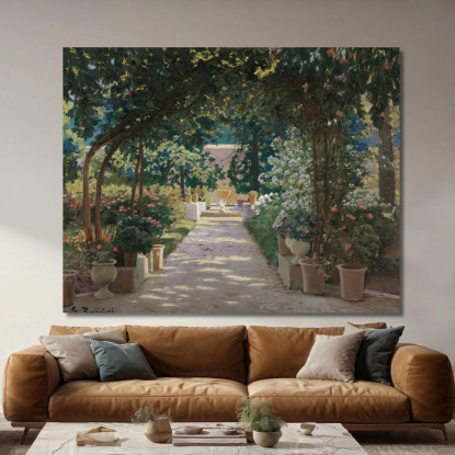 Terrazza A Xàtiva Valencia Santiago Rusiñol srs29 quadro stampato su tela