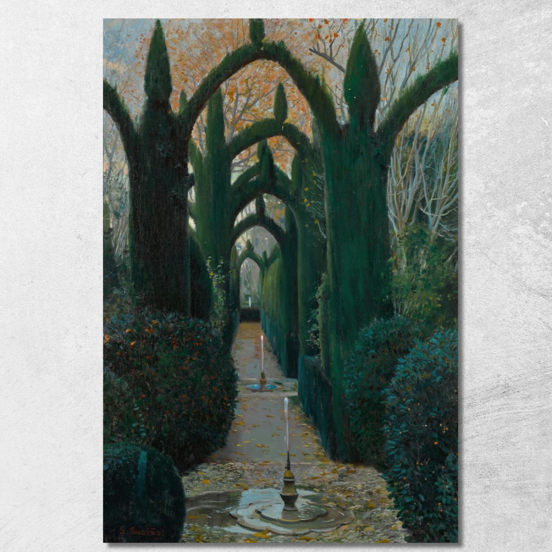 I Giardini Del Generalife Granada Santiago Rusiñol srs37 quadro stampato su tela I Giardini Del Generalife Granada Santiago Rusiñol srs37 quadro stampato su tela