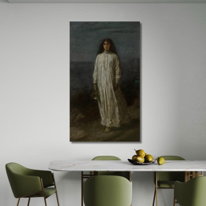 Una Sonnambula Sir John Everett Millais jem1 quadro stampato su tela
