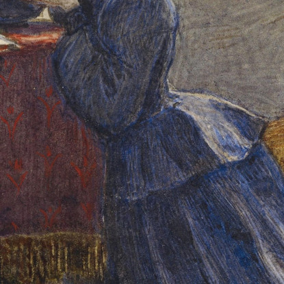 Una Moglie – In Ginocchio Sul Tappeto Con Il Viso Tra Le Mani Sir John Everett Millais jem3 quadro stampato su tela