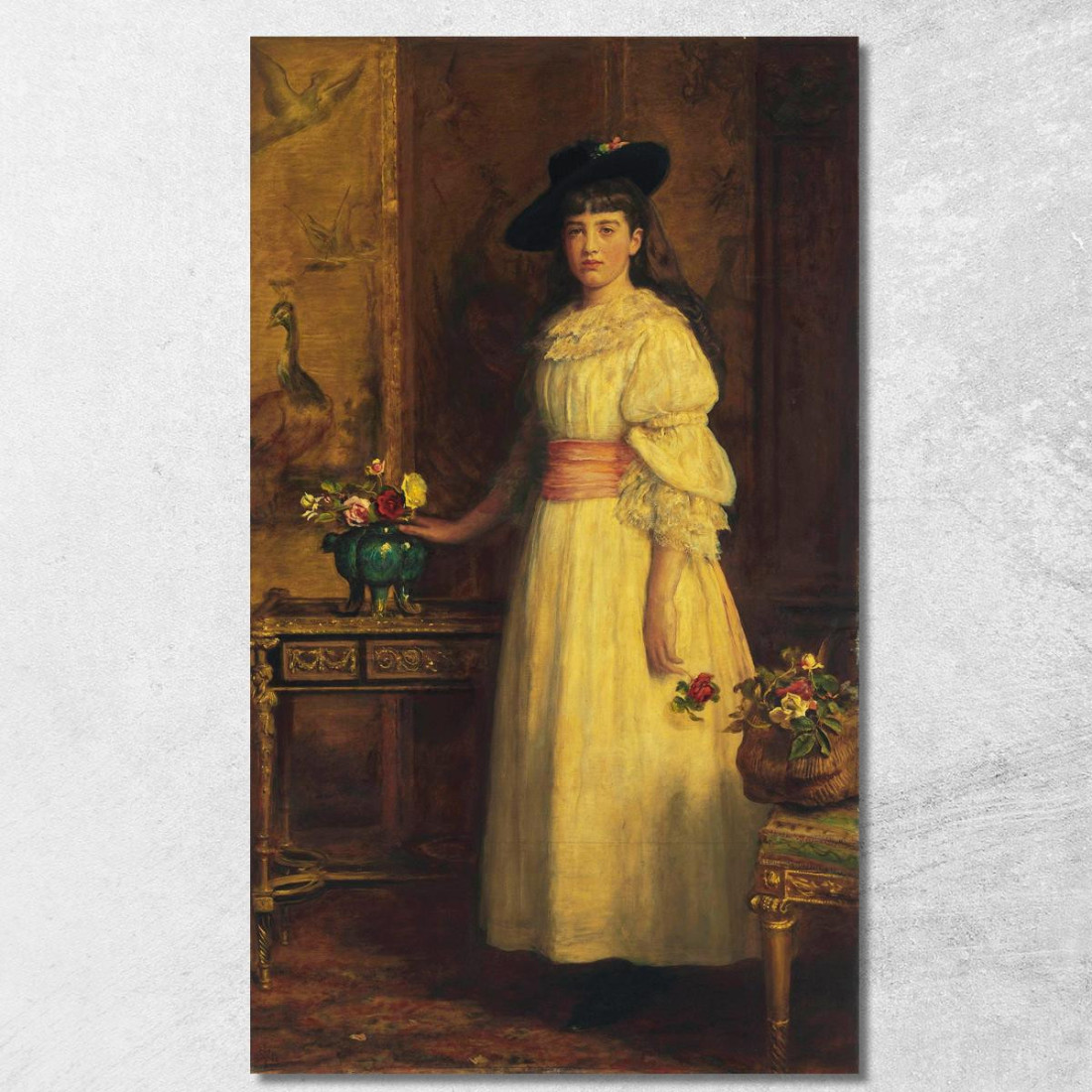 Miss Gertrude Vanderbilt Sir John Everett Millais jem18 quadro stampato su tela Miss Gertrude Vanderbilt Sir John Everett Millais jem18 quadro stampato su tela
