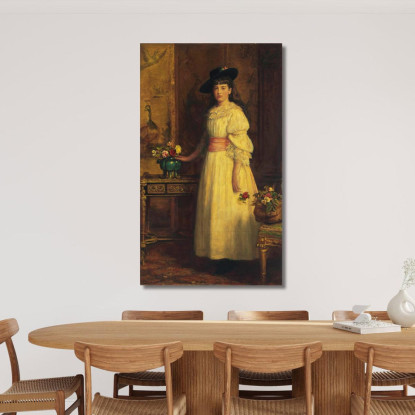 Miss Gertrude Vanderbilt Sir John Everett Millais jem18 quadro stampato su tela
